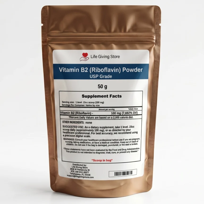 Vitamin B2 (Riboflavin) Powder – USP Grade