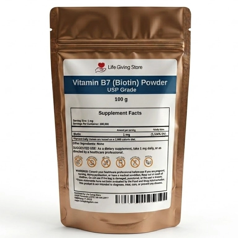 Vitamin B7 (Biotin) Powder – USP Grade
