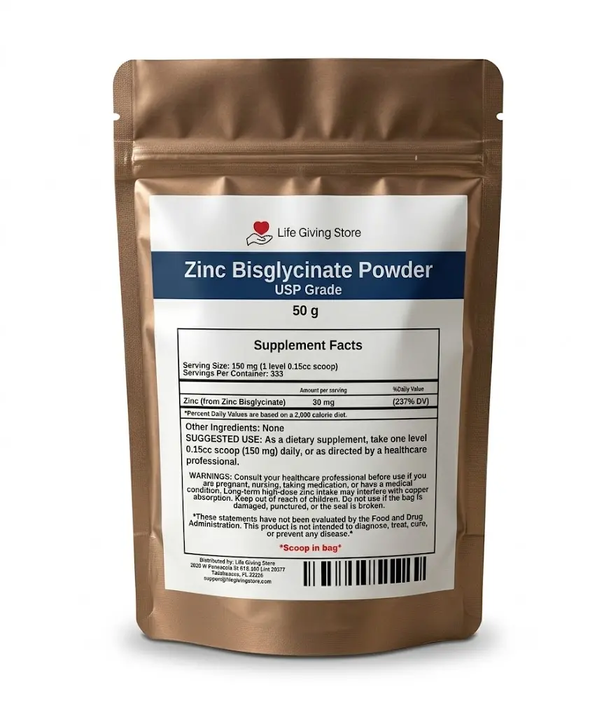 Zinc Bisglycinate Powder – USP Grade