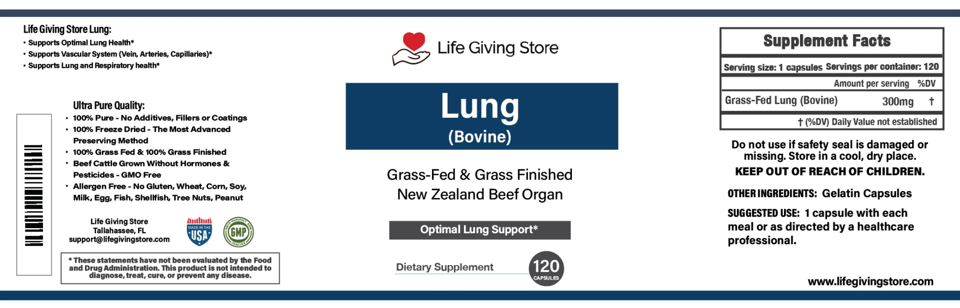 Grass Fed Beef Lung