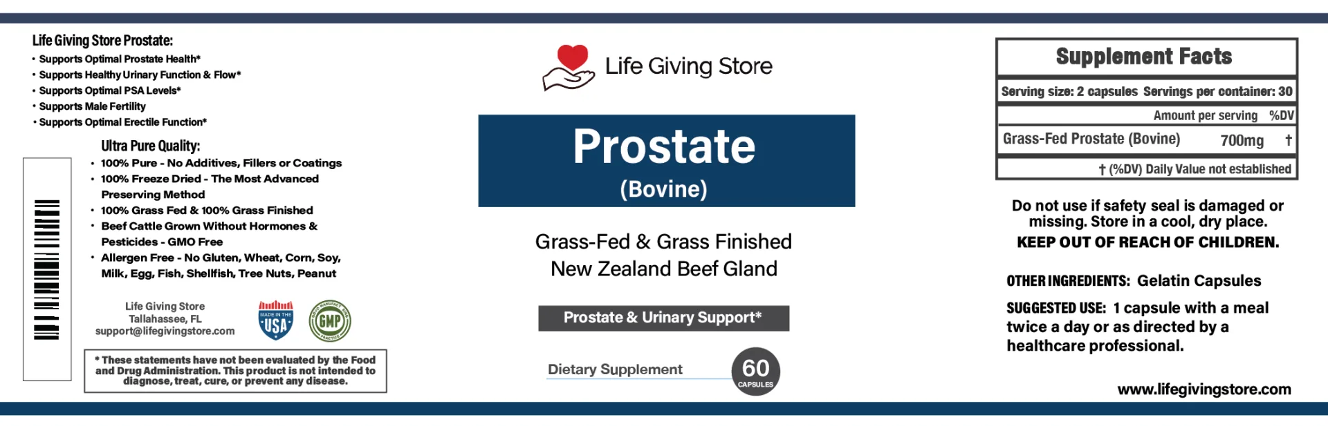Grass Fed Beef Prostate