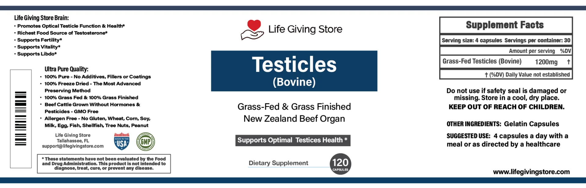 Grass Fed Beef Testicle