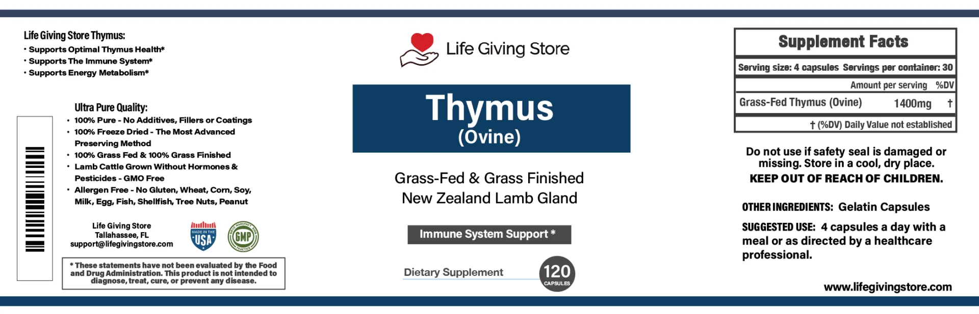 Grass Fed Lamb Thymus