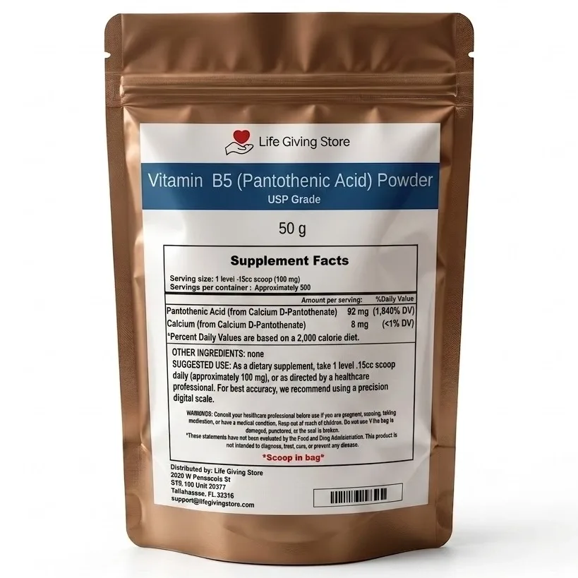 Vitamin B5 pantothenic acid powder USP grade hero