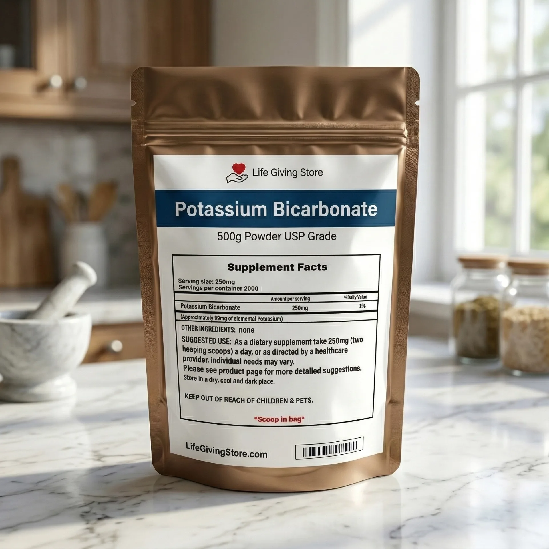 potassium bicarbonate powder USP grade
