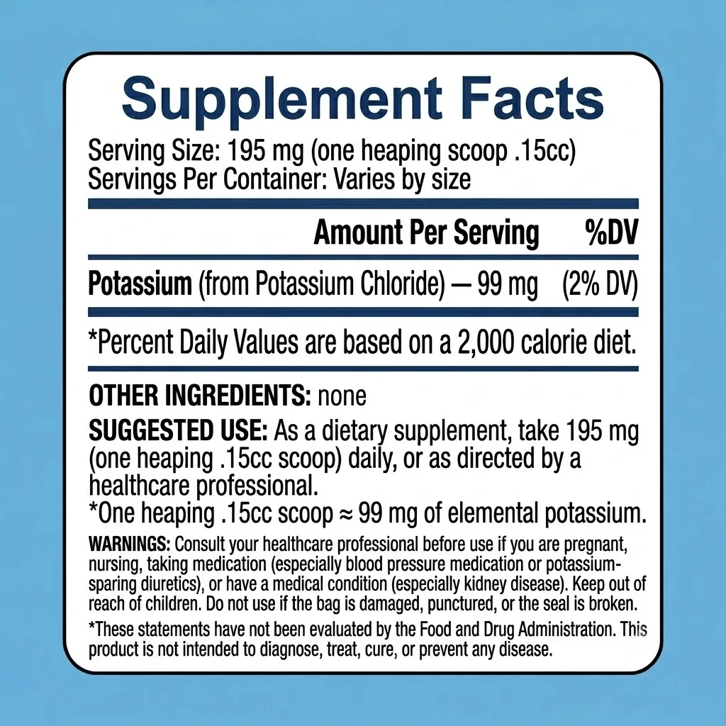 potassium chloride supplements facts