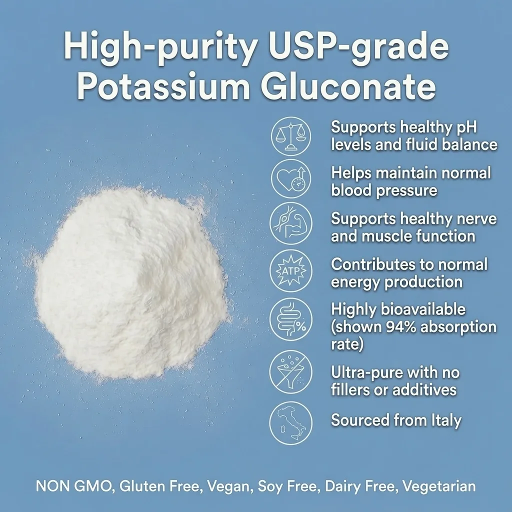 potassium gluconate powder USP grade benefits