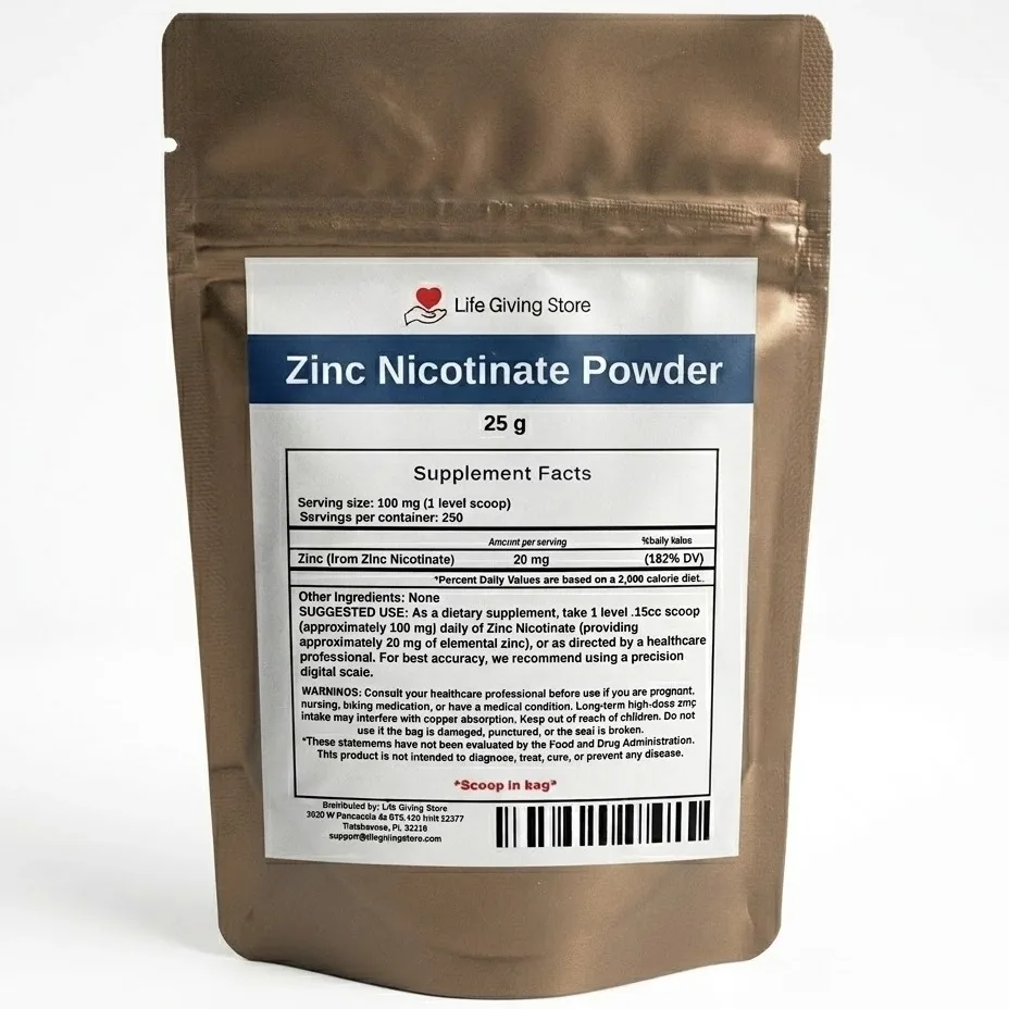 zinc nicotinate 100mg powder