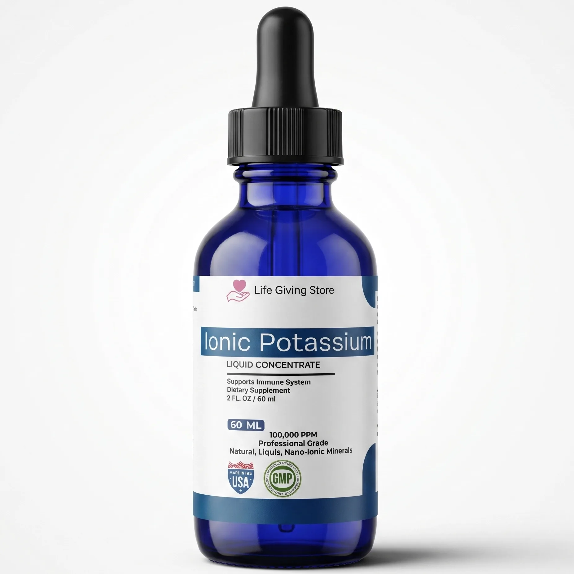 ionic potassium chloride liquid