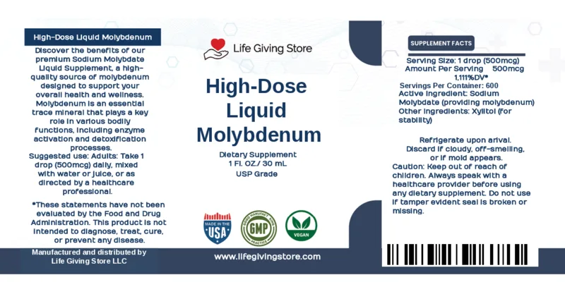 High Dose Liquid Molybdenum